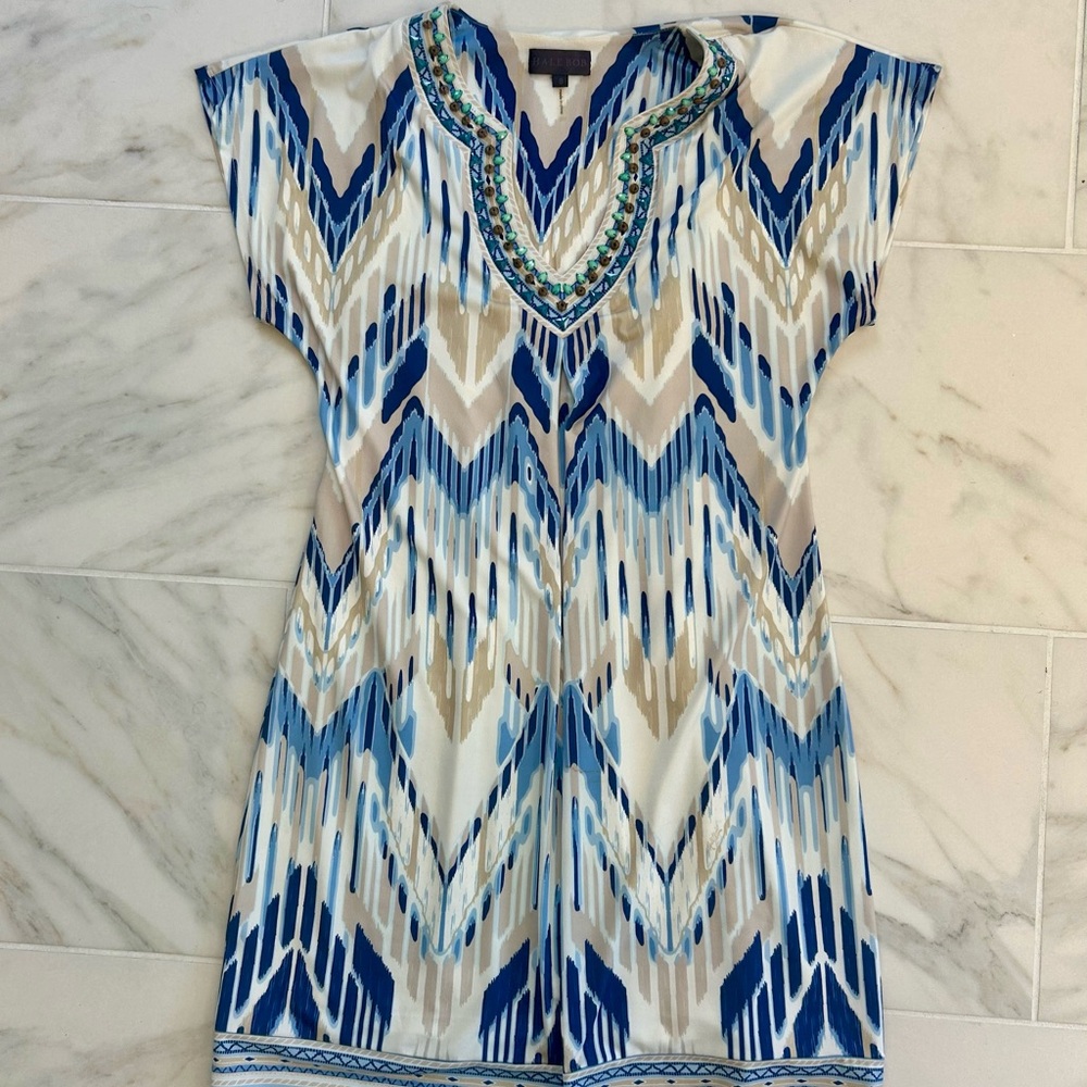 Hale Bob Dress with Embellished Neckline